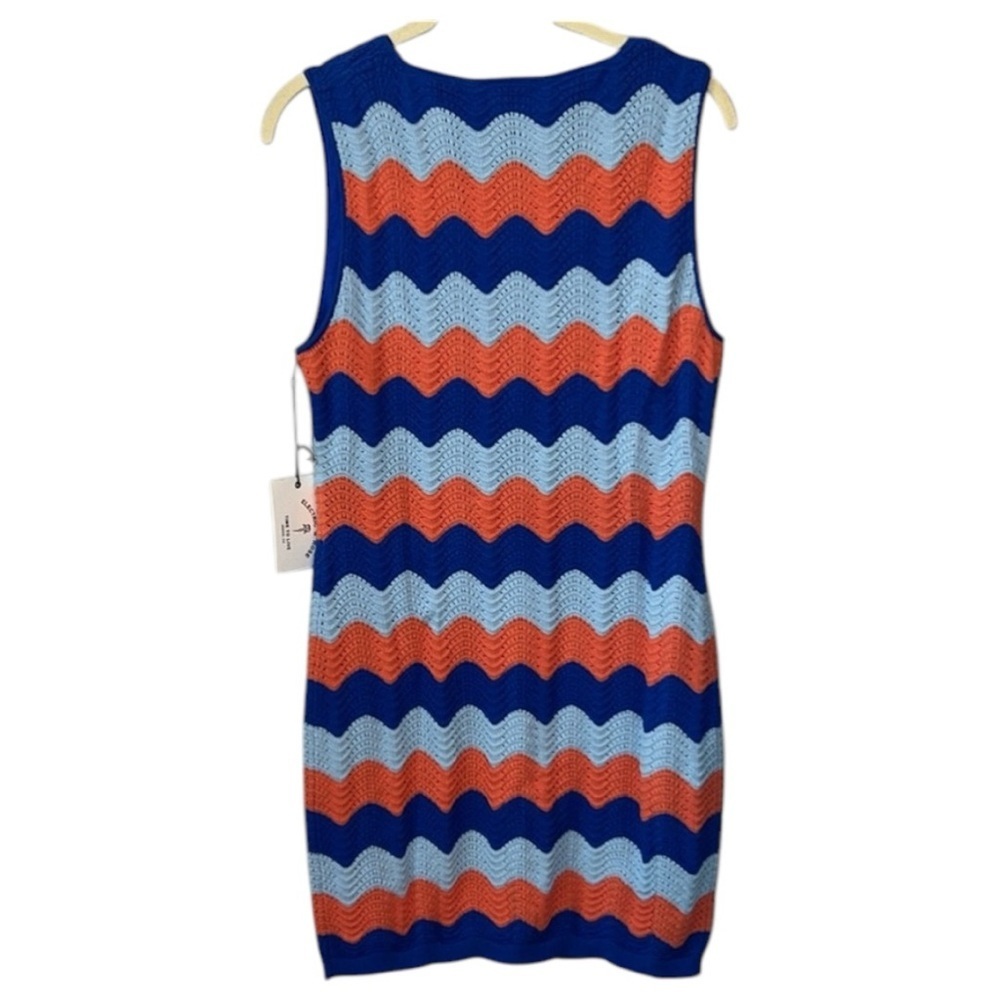 Electric & Rose Anthropologie Julia Crochet Chevron Mini Dress Size M - Picture 7 of 14